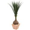 Nearly Natural 9324 58" Artificial Green Yucca Plant in Terra Cotta Planter