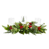 Nearly Natural A1866 20” Artificial Christmas Arrangement with Candle Holder