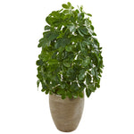 Nearly Natural 8232 3' Artificial Green Schefflera Plant in Sand Colored Planter (Real Touch)
