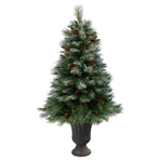 Nearly Natural T2265 50” Snowed French Mountain Pine Artificial Christmas Tree