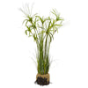 Nearly Natural 4566 4' Artificial Green Papyrus Plant with Faux Soil