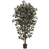 Nearly Natural 5436 6' Artificial Green Capensia Ficus Tree