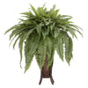 Nearly Natural Boston Fern w/Stand Silk Plant