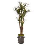 Nearly Natural 9646 6' Artificial Green Giant Yucca Tree in Decorative Planter, UV Resistant (Indoor/Outdoor)