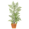 Nearly Natural T2536 3` Ruffle Fern Artificial Tree in Terra-Cotta Planter