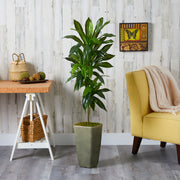 Nearly Natural 4.5`Dracaena Artificial Plant in Green Planter (Real Touch)