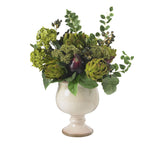 Nearly Natural 4759 Artificail Green Artichoke & Hydrangea Silk Flower Arrangement