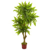 Nearly Natural 5513 5.5' Artificial Green Boston Fern Tree, UV Resistant (Indoor/Outdoor)