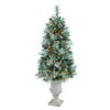 Nearly Natural T2260 4.5’ Artificial Christmas Tree with 100 Clear Lights