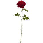 Nearly Natural 2147-S4 33" Artificial Elegant Red Giant Rose Flower, Set of 4