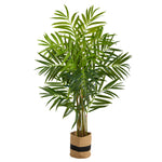 Nearly Natural T2992 8’ King Palm Artificial Tree in Jute and Cotton Planters
