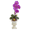 Nearly Natural Orchid and Succulent Artificial Arrangement in Urn