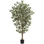 Nearly Natural 5437 6' Artificial Green Hawaiian Ficus Tree