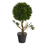 Nearly Natural 15`` Boxwood Topiary Artificial Tree UV Resistant (Indoor/Outdoor)