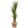 Nearly Natural 9311 5' Artificial Green Yucca Tree in Terra Cotta Planter