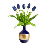 Nearly Natural A1500  22`` Dutch Tulip Artificial Arrangement in Designer Vases