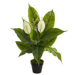 Nearly Natural 8318 26" Artificial Green Real Touch Spathiphyllum Plant 