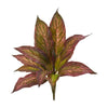 Nearly Natural 6207-S12 17" Artificial Maroon Musa Leaf Bush Plant, Set of 12