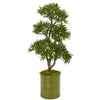 Nearly Natural 9473 41" Artificial Green Bonsai Styled Podocarpus Tree in Metal Planter