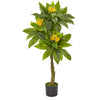 Nearly Natural 5509 4' Artificial Green Plumeria Tree, UV Resistant (Indoor/Outdoor)