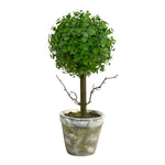Nearly Natural T2032 20`` Eucalyptus Single Ball Topiary Artificial Trees