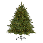 Nearly Natural 6` Wyoming Mixed Pine Artificial Christmas Tree with 450 Clear Lights and 1090 Bendable Branches