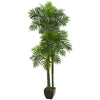 Nearly Natural 5534 5.5' Artificial Green Triple Areca Palm Tree