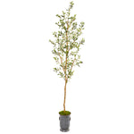 Nearly Natural 9678 7.5' Artificial Green Olive Tree in Decorative Planter