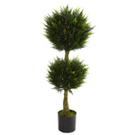 Nearly Natural 5392 4' Artificial Green Double Ball Cypress Topiary, UV Resistant (Indoor/Outdoor)