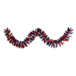 Nearly Natural W1176 9’ “American Flag” Artificial Garland with 50 LED Lights