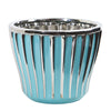 Nearly Natural 0752-S1 7.5" Turquoise Vase with Silver Trimmings