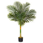 Nearly Natural T1837 4’ Single Stalk Golden Cane Artificial Palm Trees
