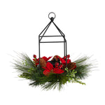 Nearly Natural A1855 14” Christmas Artificial Arrangement With Candle Holder