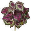 Nearly Natural 6146-S6 16" Artificial Green & Purple Wax Begonia Bush, Set of 6