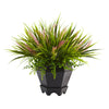 Nearly Natural 6892 15" Artificial Green Grass with Planter