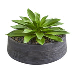 Nearly Natural 8400 10" Artificial Green Large Succulent Plant in Decorative Bowl