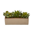 Nearly Natural 4226 5" Artficial Green Mixed Succulent in Pot