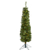 Nearly Natural 5` Green Pencil Artificial Christmas Tree with 100 Clear (Multifunction) LED Lights and 198 Bendable Branches