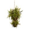 Nearly Natural 8338 39" Artificial Green Mixed Forest Foliage & Fern Hanging Plant