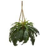 Nearly Natural 8226 3' Artificial Green Marginatum Plant in Hanging Basket