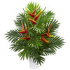 Nearly Natural 1759 25" Heliconia & Areca Palm Artificial Arrangement