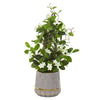 Nearly Natural 9666 26" Artificial Green Stephanotis Plant in Stoneware Planter