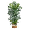 Nearly Natural T2928 5` Areca Artificial Palm Tree in Natural Cotton Planter with Tassels