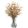 Nearly Natural Cherry Blossoms w/Vase Arrangement
