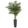 Nearly Natural T2212 58`` Golden Cane Artificial Palm Tree in Gray Planter