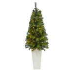 Nearly Natural T2301 57” Artificial Christmas Tree with 100  White LED Lights