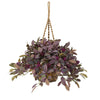 Nearly Natural P1068 28" Artificial Purple Fall Laurel Leaf with Berries Plant in Hanging Basket