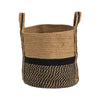 Nearly Natural 0353-S1 13" Natural Jute Basket Natural Top with Handles