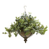 Nearly Natural 8725 23" Artificial Green Dusty Miller Plant in Hanging Bowl