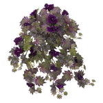 Nearly Natural 6085-S2 27" Artificial Green & Purple Gloxinia Hanging Plant, Set of 2